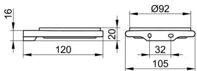 Bản vẽ kỹ thuật kệ để xà phòng tắm Keuco 11555019000