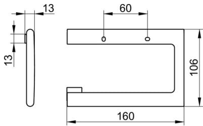 Bản vẽ kỹ thuật lô giấy vệ sinh Keuco 11562030000