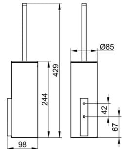 Bản vẽ kỹ thuật lô giấy vệ sinh Keuco 11564019000