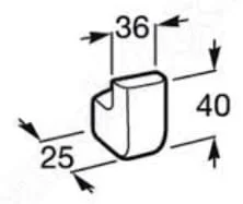 Bản vẽ kỹ thuật Móc áo đơn Roca A817020001