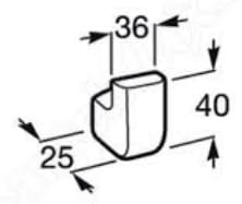 Bản vẽ kỹ thuật Móc áo đơn Roca A817020RG0