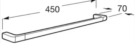 Bản vẽ Thanh treo khăn đơn Roca Tempo A817029NM0(45cm)