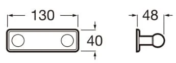 Bản vẽ kỹ thuật Móc áo đôi kim loại Roca Victoria A816771001