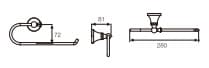 Bản vẽ kỹ thuật Vòng vắt khăn Roca Decorum Z816495001