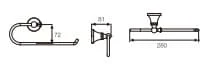 Bản vẽ kỹ thuật Vòng vắt khăn Roca Decorum Z816495001