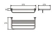 Bản vẽ kỹ thuật Giàn vắt khăn Roca Vectra Z816343001