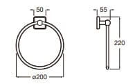 Bản vẽ kỹ thuật Vòng treo khăn Roca Victoria A816779001