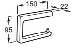 Bản vẽ kỹ thuật Lô giấy vệ sinh đơn Tempo Roca A817034001