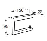 Bản vẽ kỹ thuật Lô giấy vệ sinh đơn màu hồng vàng Tempo Roca A817034RG0