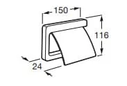 Bản vẽ kỹ thuật Lô giấy vệ sinh đơn Tempo Roca A817033NM0