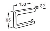 Bản vẽ kỹ thuật Lô giấy vệ sinh đơn màu đen Tempo Roca A817034NM0