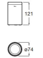 Bản vẽ kỹ thuật Cốc đánh răng Roca Hotels A817594C40