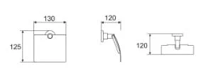 Bản vẽ kỹ thuật Lô giấy vệ sinh đơn Vectra Roca Z816346001