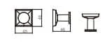 Bản vẽ kỹ thuật Lô giấy vệ sinh đơn Decorum Roca Z816496001