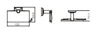 Bản vẽ kỹ thuật Lô giấy vệ sinh đơn Classic Roca Z816579001