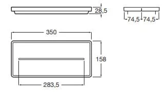 Bản vẽ kỹ thuật Kệ để đồ đặt bàn Roca A817670C60