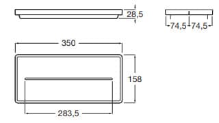 Bản vẽ kỹ thuật Kệ để đồ đặt bàn Roca A817670C70