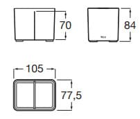 Bản vẽ kỹ thuật Kệ để đồ đặt bàn Roca A817672C60