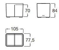 Bản vẽ kỹ thuật Kệ để đồ đặt bàn Roca A817672C60