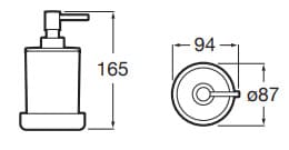 Bản vẽ kỹ thuật Binh đựng xà phòng Roca Tempo A817026001