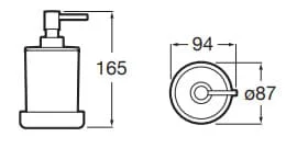 Bản vẽ kỹ thuật Binh đựng xà phòng Roca Tempo A817026001