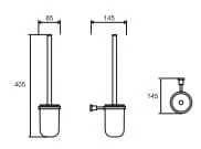 Bản vẽ kỹ thuật Chổi cọ bồn cầu Roca Classic Z816574001
