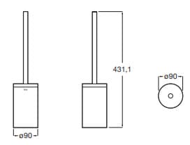 Chổi cọ bồn cầu kiểu đặt sàn Roca Tempo A817586C40