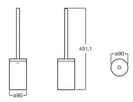 Chổi cọ bồn cầu kiểu đặt sàn Roca Tempo A817586C40
