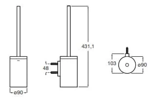 Chổi cọ bồn cầu kiểu gắn tường Roca Tempo A817587C00