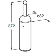 Bản vẽ kỹ thuật Chổi cọ bồn cầu kết hợp lô giấy Roca Victoria A817008001