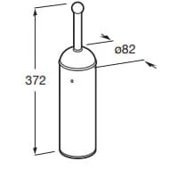 Bản vẽ kỹ thuật Chổi cọ bồn cầu kết hợp lô giấy Roca Victoria A817008001