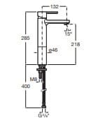 Vòi Chậu Rửa Mặt Nóng Lạnh Thân Cao Roca Naia A5A3B96CN0