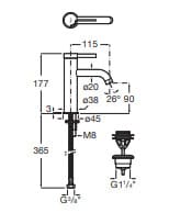 Vòi Chậu Rửa Mặt Nóng Lạnh Roca Ona A5A3A9EC00