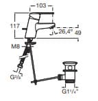 Vòi Chậu Rửa Mặt Nóng Lạnh Roca Victoria Z5A3025C0N