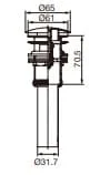 Đầu xi phông nhấn lavabo Roca A525431100
