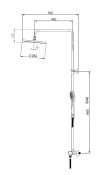 Bản vẽ kỹ thuật  Bộ sen tắm cây Nhiệt độ Roca Victoria A5A2J18C0N