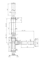 Bản vẽ kỹ thuật Ống thoát chậu lavabo Roca Z506404110