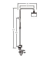 Bản vẽ kỹ thuật  Bộ sen tắm cây Roca Esmai Z5A2731C0N