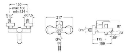 Bản vẽ kỹ thuật  Củ sen tắm Roca L20 A5A0209C0N