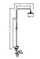 Bản vẽ kỹ thuật  Bộ sen tắm cây Roca Logica Z5A2727C0N