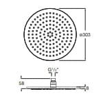 Bát sen phun mưa Rainsense Roca A5B3950RG0
