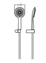 Bản vẽ kỹ thuật Bộ bát sen cầm tay kiểu tròn Roca A5B1307C0N