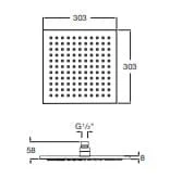 Bản vẽ kỹ thuật Bát sen phun mưa Rainsense Roca A5B4050NM0