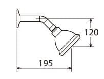 Bản vẽ kỹ thuật Bát sen phun mưa gắn tường Roca Z526319410