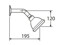 Bản vẽ kỹ thuật Bát sen phun mưa gắn tường Roca Z526319410