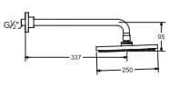 Bản vẽ kỹ thuật Bát sen phun mưa gắn tường Roca Z5B9759C0N