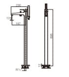 Sen bồn tắm đặt sàn Roca Escuadra Z5A2720C0N