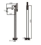 Sen bồn tắm đặt sàn Roca Escuadra Z5A2720C0N