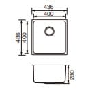 Bản vẽ kỹ thuật Chậu rửa bát 1 hố Roca Z87N110450