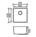 Bản vẽ kỹ thuật Chậu rửa bát 1 hố Roca Z87N110450